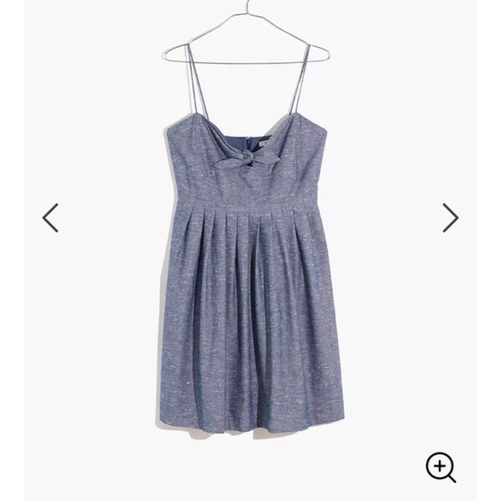 Madewell Chambray Dress with Front Tie